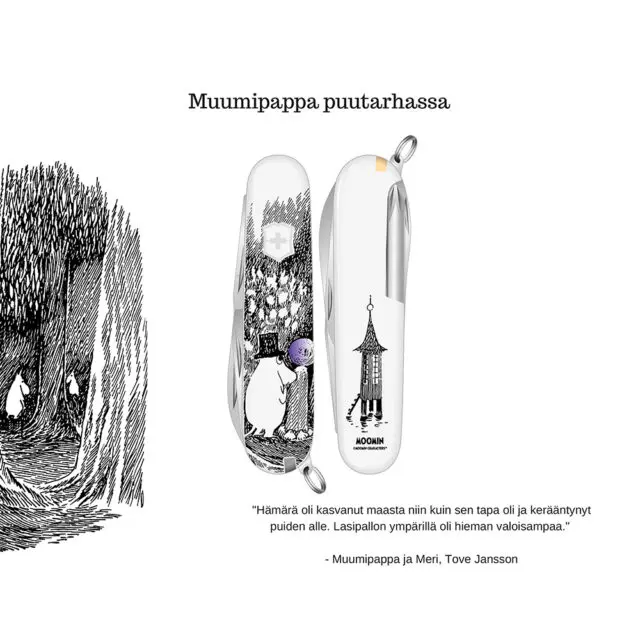 Victorinox Muumipappa puutarhassa Muumi Collector's Edition linkkuveitsi- Retkelle.com